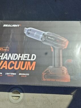 Sealight Handheld Vacuum in Black with Orange Accents, Car Vaccum